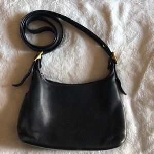 COACH black leather shoulder/crossbody